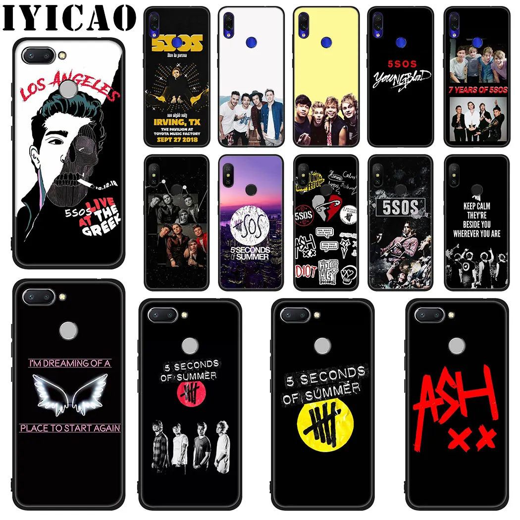 

IYICAO 5 Seconds Of Summer 5SOS Soft Silicone Case for Xiaomi Redmi Go S2 K20 6 Pro 8A 7 7A 6A 5A 4A 5 Plus 4X Case