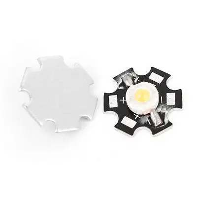 2pcs 1W 3000-3500K теплый белый светодиодный шарик лампы излучатель 110-120LM w Звезда База