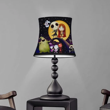 

The Nightmare Before Christmas Jack and Sally Design Table Lamp Shade Elastic Light Cover For Floor Lamp Table Lamp Customize