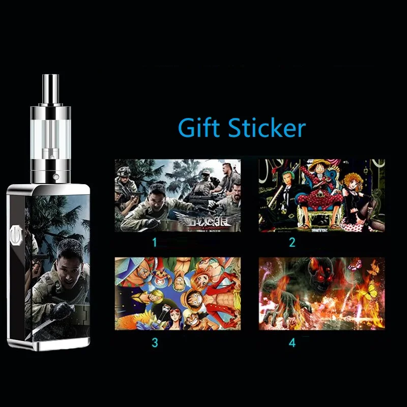 

Kit 80W Box MOD with 2ml Tank Atomizer 2200mah battery Electronic Cigarette Vape Kit for liquid hookah vaporizer 0.25ohm coils