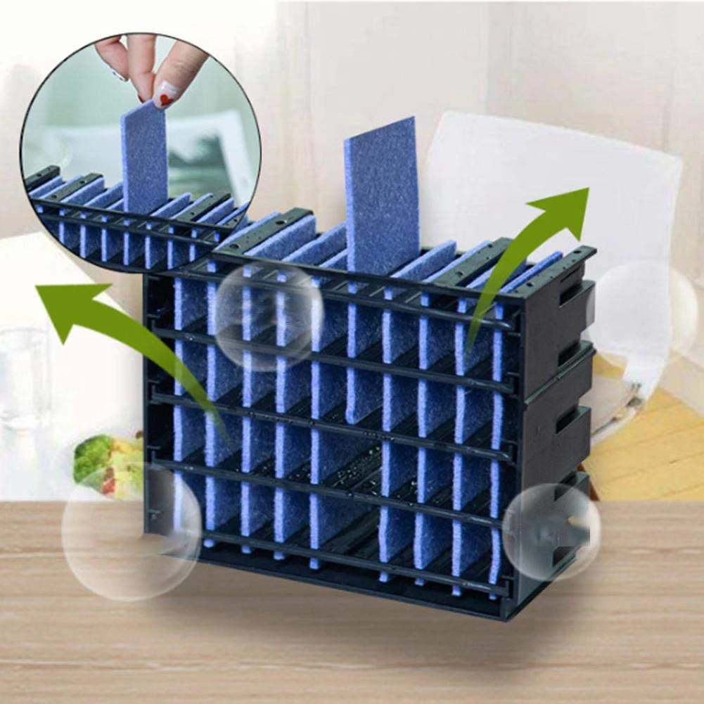 10 unids/set de elemento de filtro reemplazable enfriador de aire Ion de plata piezas de humidificador portátil de fieltro absorbente