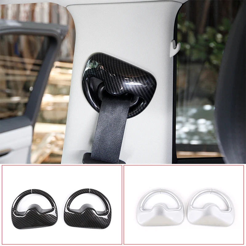 

Car Interior ABS Carbon Fiber Seat Belt Decorative Cover Trim For Land Rover Range Rover Evoque L551 2019 2020 Car Accessories