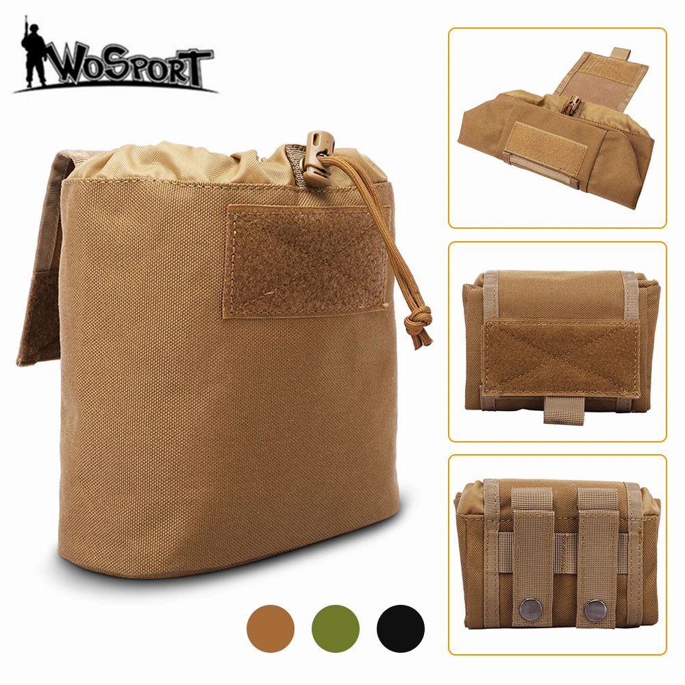 

Tactical Foldable Molle Dump Pouch Ammo Drop Pouch Recovery Magazine Pack Outdoor Hunting Waist Pouch Utility Tool Accessory Bag