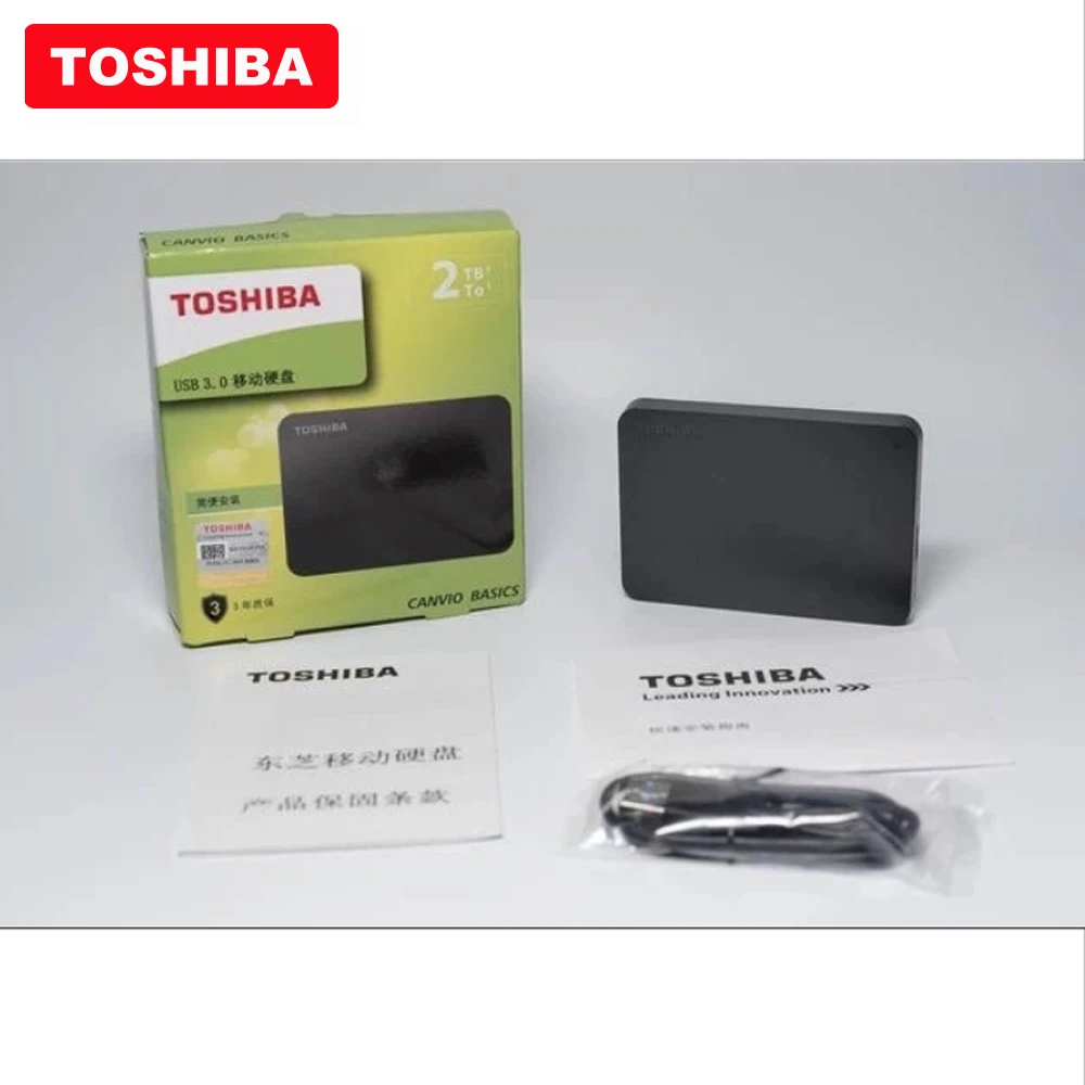 TOSHIBA Canvio Основы HDD 2," A3 USB 3,0 внешний жесткий диск SATA 2 ТБ 1 ТБ Переносной жесткий диск externo disco duro externo жесткий диск