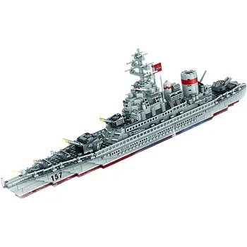 

820PCS Military Series Warrior Cruiser Large Cruise Vessel Ship Building Blocks Bricks Toys for Children Christmas Gifts