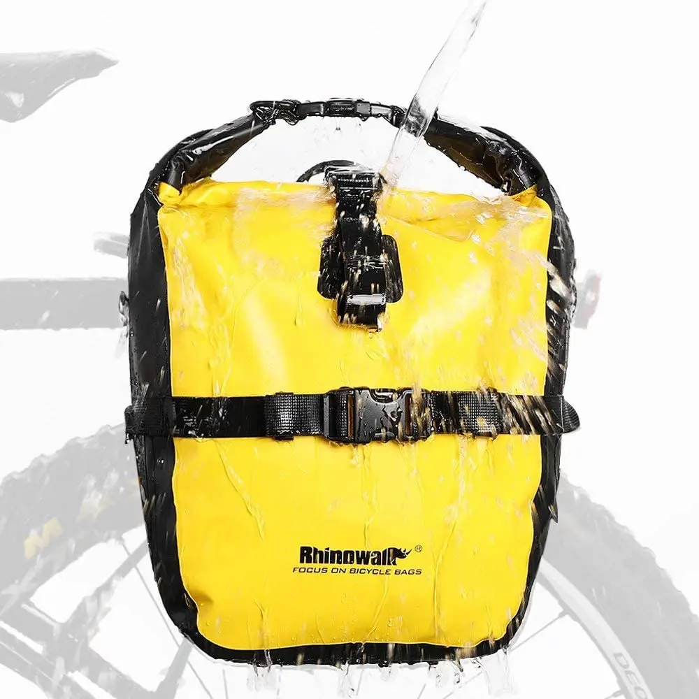 Rhinowalk 2023 New 20L Waterproof Bicycle Pannier Bag Bike Accessories Portable Bike Bag Trunk Pack Cycling Travel Cycling Bag 8