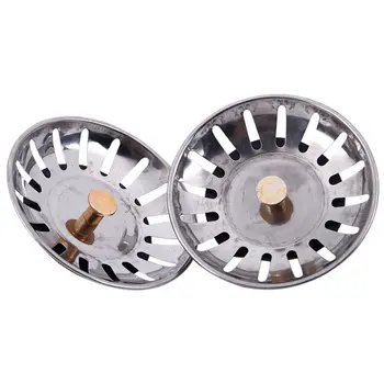 

Bathroom kitchen sink Basin Drainer Net Waste Filter Plug Strainer 2pcs
