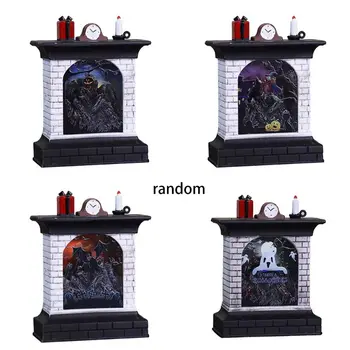 

Halloween Vintage Pumpkin Fireplace LED Light Hanging Wind Light Portable Hanging Lantern Halloween Party Supplies Home Decor