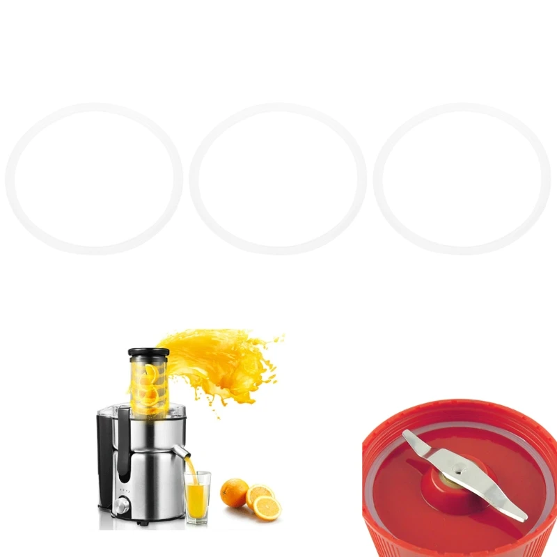 3Pcs 7.8cm Rubber O Shaped Replacement Gaskets Seal Ring Part For Blender Juicer