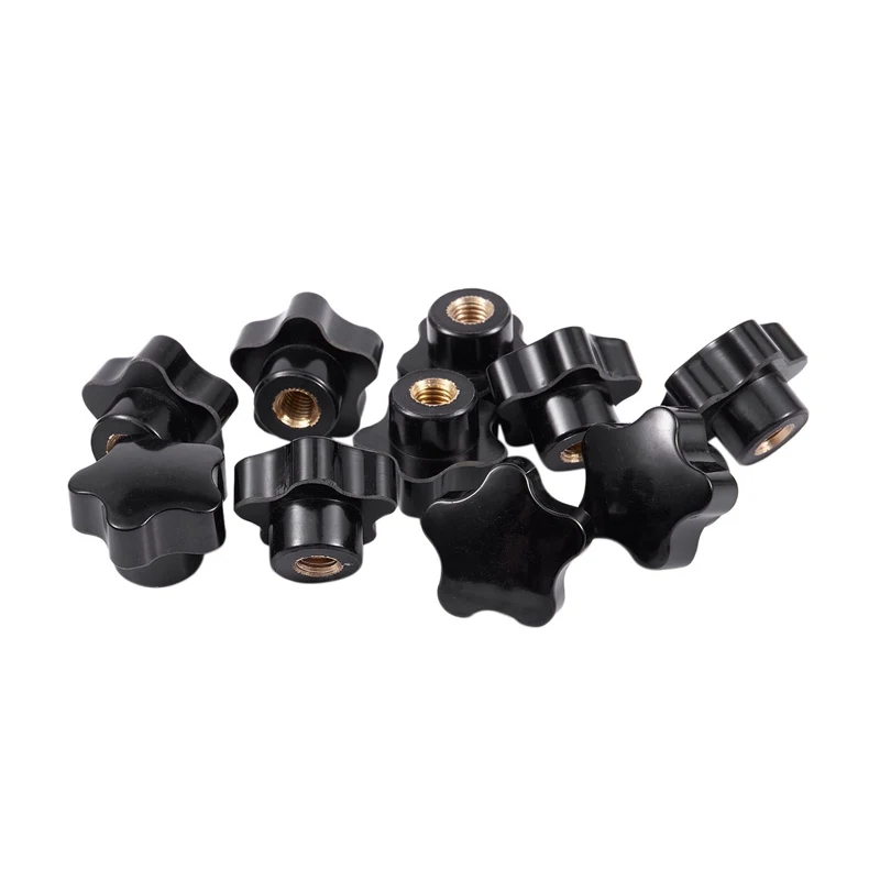 

Promotion! 10pcs M8 Thread 30mm Star Shaped Head Clamping Nuts Knob Grip Handle