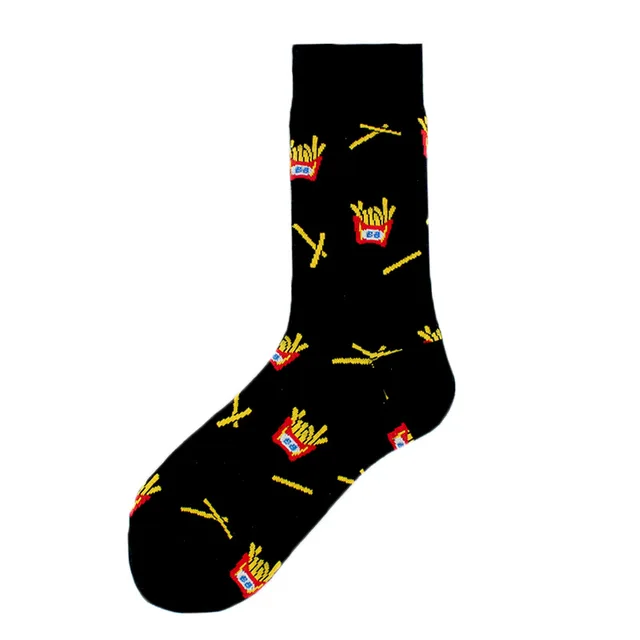 Unisex Fashion Art Men Sock 3D Print Fruit Happy Socks Avocado Apple Cherry Crew Men Funny Meias Cotton Harajuku Soft Socks 15