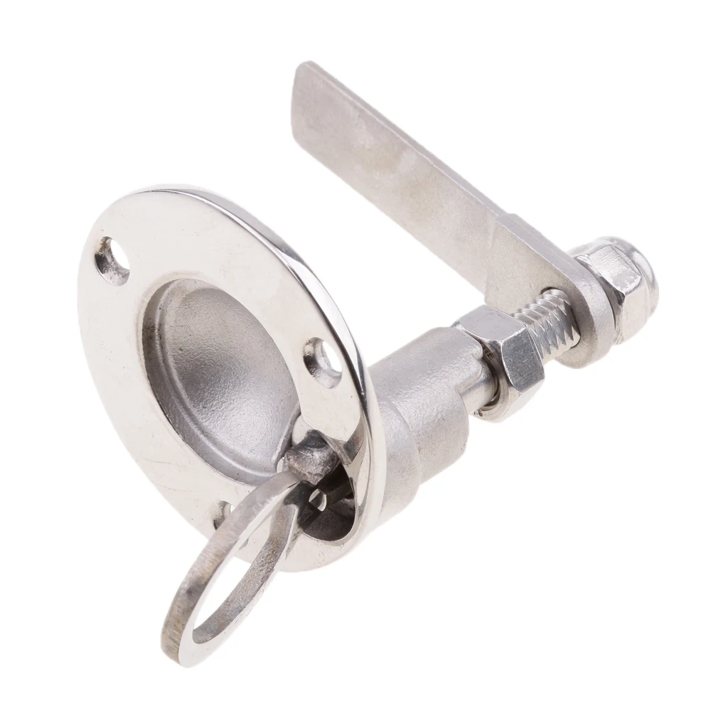Stainless Steel 316 Non-Locking Boat Hatch Latch with Lift Ring Handle