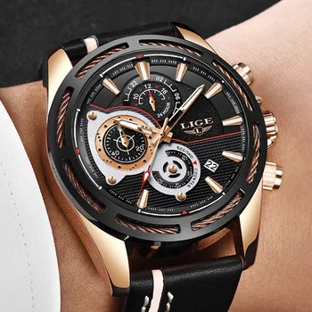 

Genuine leather band men Quartz watch 0918-22