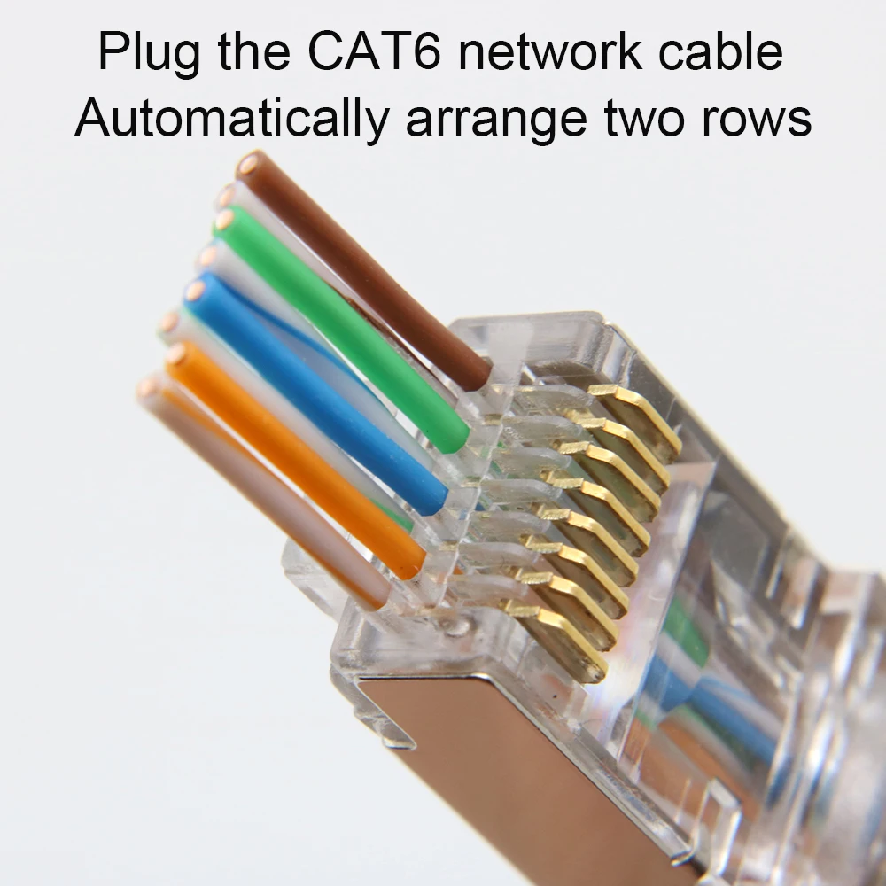 Xintylink – connecteur rj45 cat6 50U/6U câble ethernet rg45, fiche