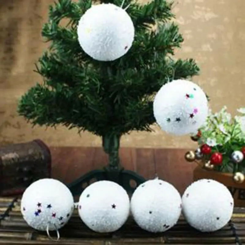 Christmas Pendent Party Suplies 6 pcs tree decoration pendant snowball Hanging Home Decor | Дом и сад