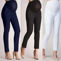 Elastic Lift Maternity Clothes Pregnancy Trousers For Pregnant Women Pants Full Ankle Length 1