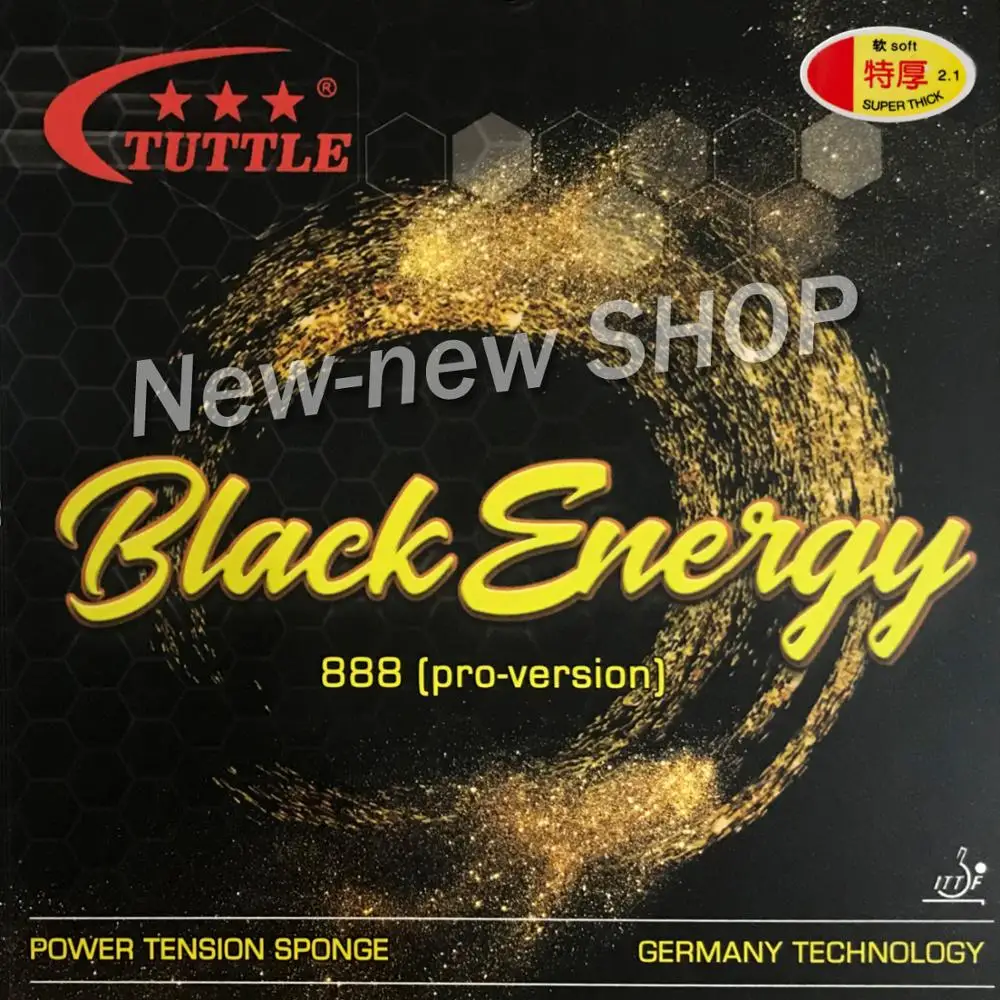 ITTF Tuttle Black Energy 888 немецкая губка для торта 40+ резина для настольного тенниса, резина для пинг-понга