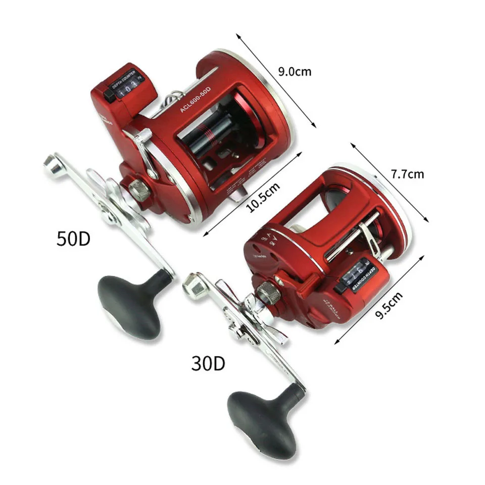12BB высокоскоростная Рыболовная катушка ACL 30/50D 3,8: 1/5. 2:1 электрическая глубина подсчета левой/правой руки мультипликатор тела литой барабан
