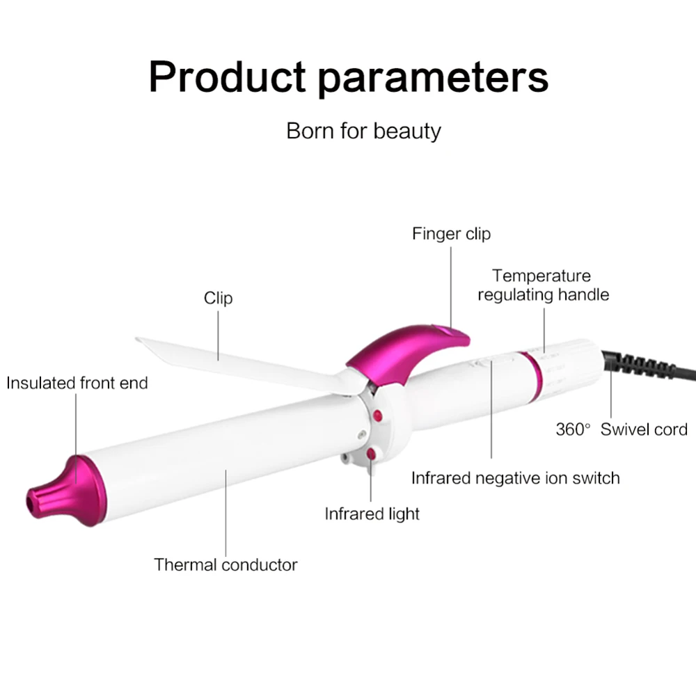 Инфракрасные щипцы для завивки волос, керамические щипцы для завивки 25 мм, 35 мм, щипцы для завивки волос, титановые щипцы для завивки волос, щипцы для обжима, инструмент для завивки волос