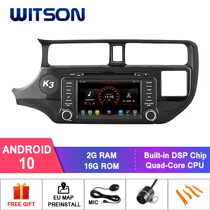 WITSON Android 10 автомобильный DVD-плеер для KIA K3/RIO с зеркальным соединением 16 Гб Inand /DVR/