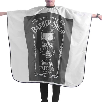 

Hairdressing Cloth Waterproof Hair Treatment Apron Unique Design Hair Salon Cape Hair Styling Apron for Home Shop Barbers (White