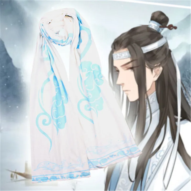 Аниме Mo Dao Zu Shi Grandmaster of Demonic культивирование шарф Lan Wangji Wei Wuxian длинный шарф костюмы для косплея подарок - Цвет: Lan wangji
