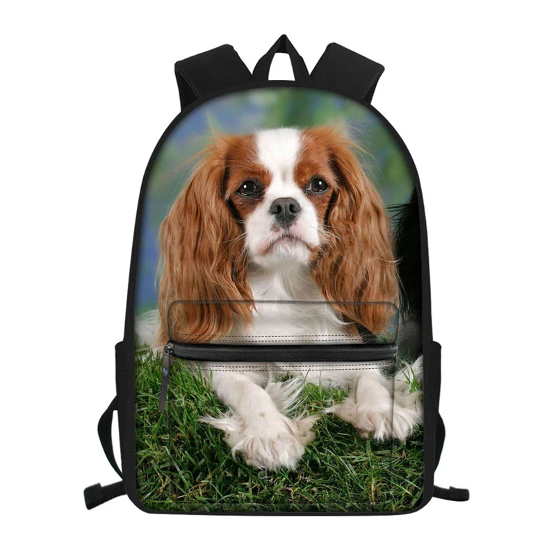 School Backpacks for Teen Girls Cavalier King Charles Spaniel Dog Bag Multi-Function Laptop Middle School Bags