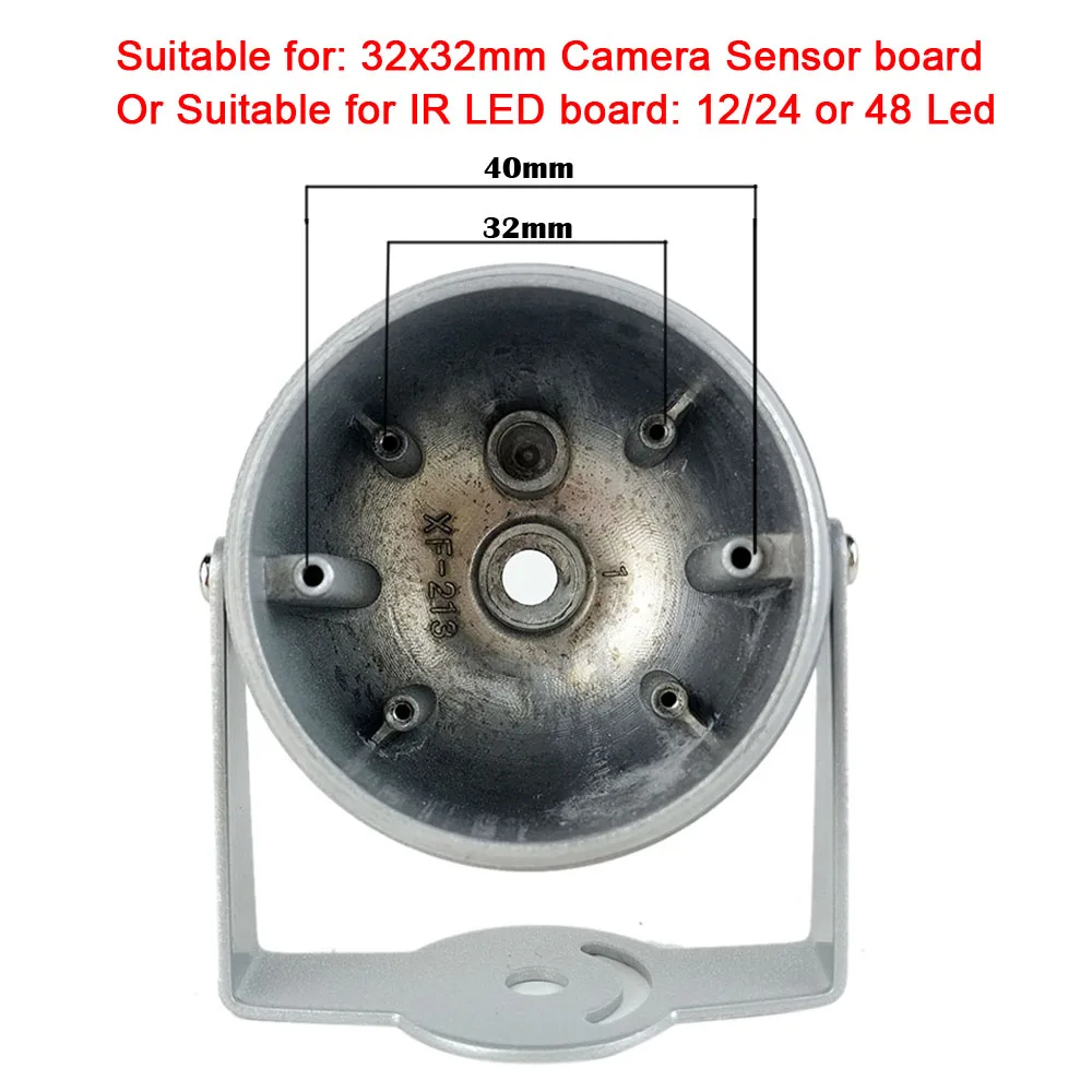 CCTV Security Camera IR waterproof Camera Metal Housing Cover (Suitable 32x32mm Board 12/24 or 48PCS Led)