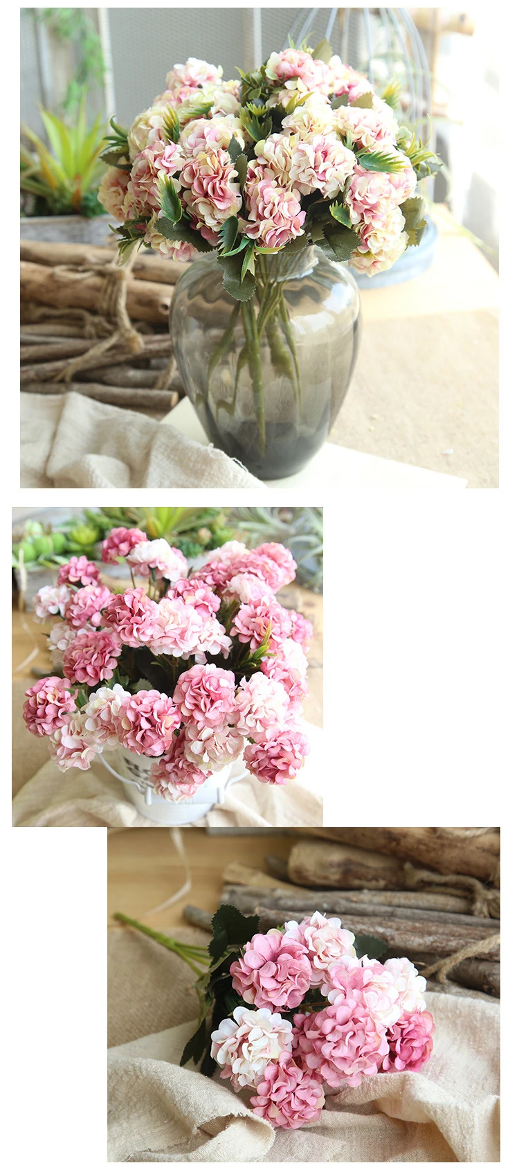 JAROWN 10 Head Ball Chrysanthemum Bouquet New Style Wedding Home Decoration Artificial Flowers Silk Flowers Luxury Home Decor (6)