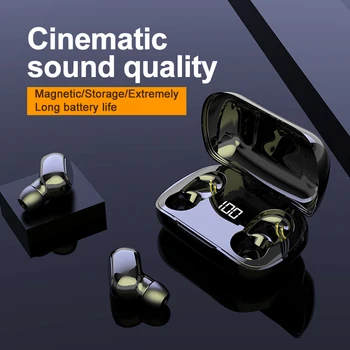 

2020 XG5.0 Digital Display Headset TWS Bluetooth Headset Sports Mini in-ear Wireless Stereo headphone Noise reduction earphone