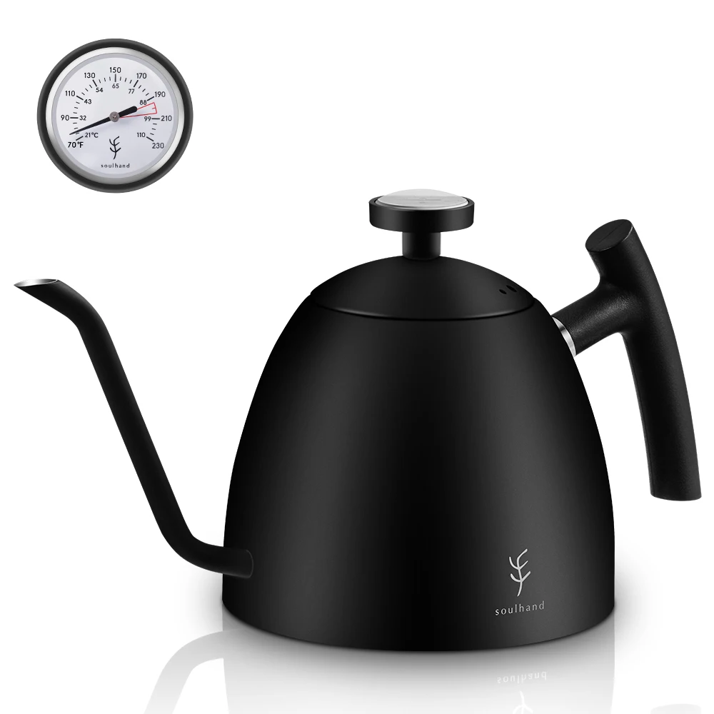 Coffee Kettle 1.5L 1.2L 1.0L Pour Over Coffee Tea Pot Kettle Drip Kettle Gooseneck Stainless with Thermometer Insulated Handle