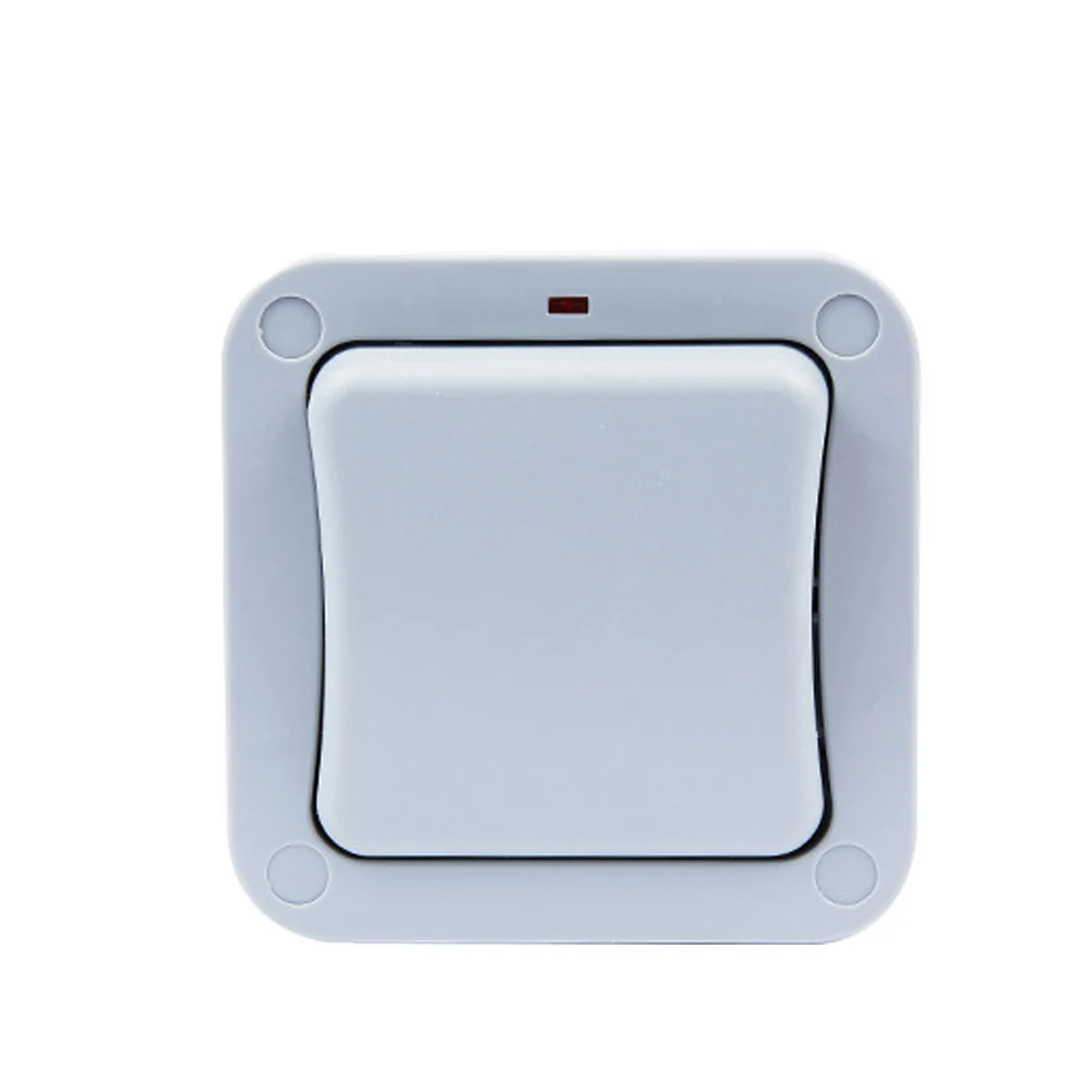 

Eco-friendly Outdoor Indoor With Indicator Home Flame Retardant Weatherproof Switch Storm Bathroom IP66 Waterproof Energy Saving