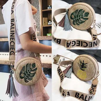 

Fashion Womens Rattan Straw Woven Cross body Holiday Beach Basket Bag Messenger Handbag For Best