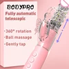 BODYPRO 12 Speeds Telescopic Dildo Vibrator 360 Butterfly Clitoris Stimulator Rabbit Vibrator Massager Adults Sex Toys for women 1