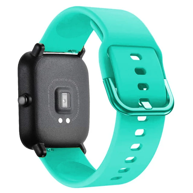 20mm 22mm Watch band For Amazfit GTS 2/3/2e/GTS 2 Mini/GTR 3 Pro/2/2e/42mm/47mm Silicone Sport Bracelet Amazfit bip u pro strap mint