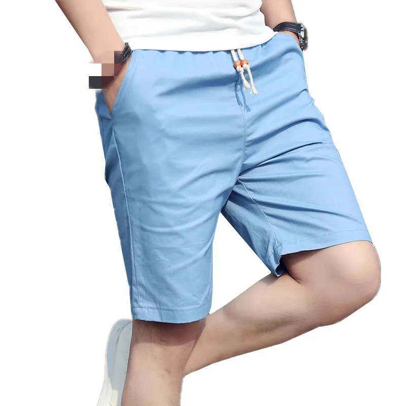 C1028 Новая мужская летняя одежда в повседневном стиле Корейская версия чистый цвет Прямые пляжные шорты Дешевые