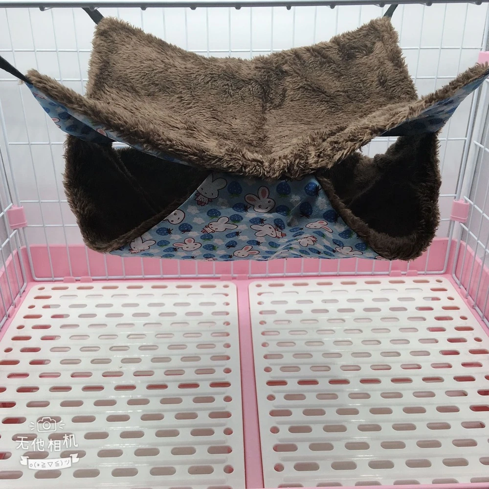 

Flannel Keep Warm In Winter Double-deck Hammock Cages Bed for Small Pet Guinea Pig Chinchilla Hamster Squirrel Ferret