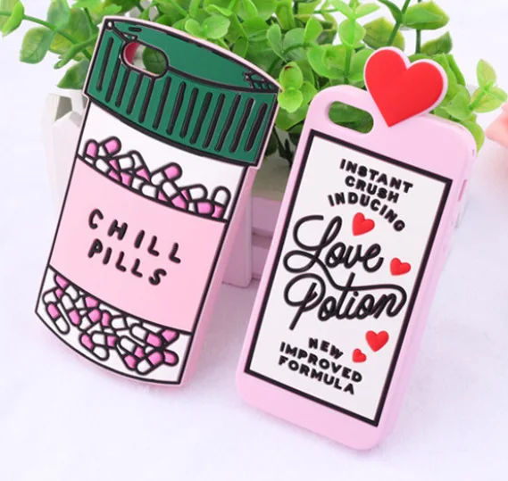 

IPhone6S/8/7 Plus Love Care Solution Phone Case Applicable SAMSUNG Note3/4/5 Pills Silica Gel Preserving