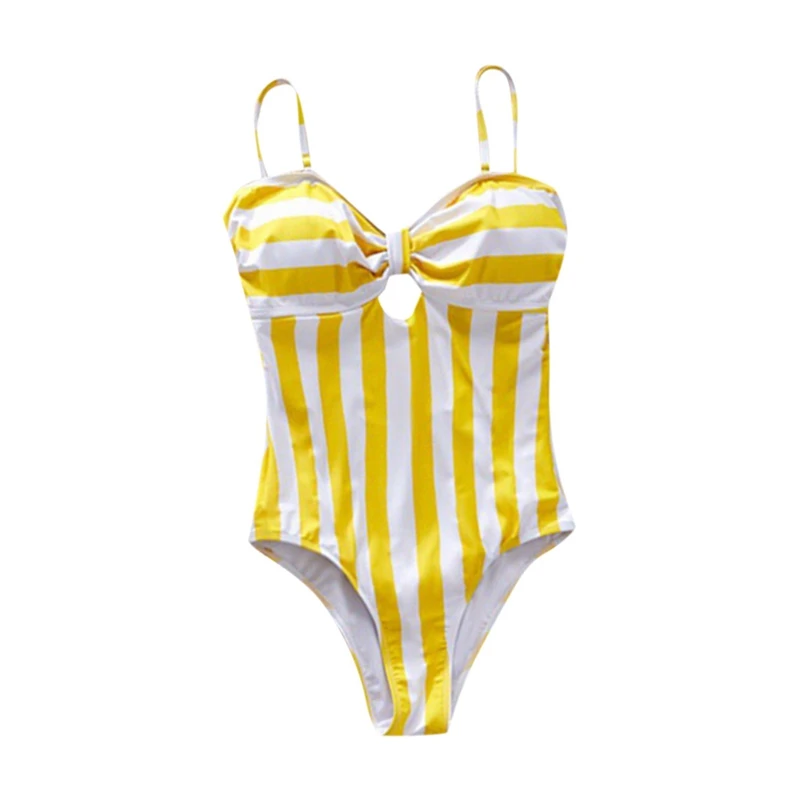 Woman Yellow Купальный костюм для родителей и детей; семейный купальник-бикини в полоску для женщин и девочек; цельный купальник; пляжная одежда для мужчин и мальчиков; пляжный костюм с шортами; летняя одежда - Цвет: Woman Yellow