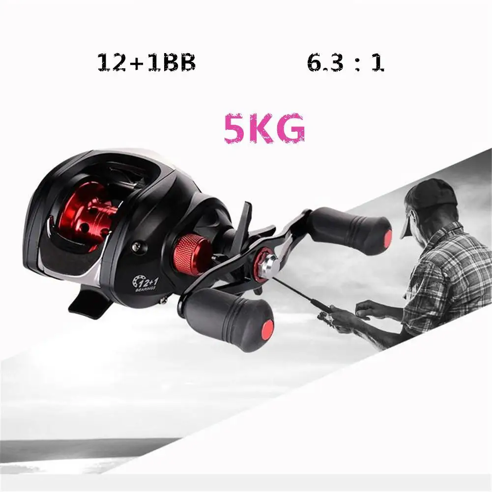 

Baitcasting Reel Magnetic Brake 12+1 Axis Anti-explosion Wire Adjustable Full Metal Casting Fishing Wheel