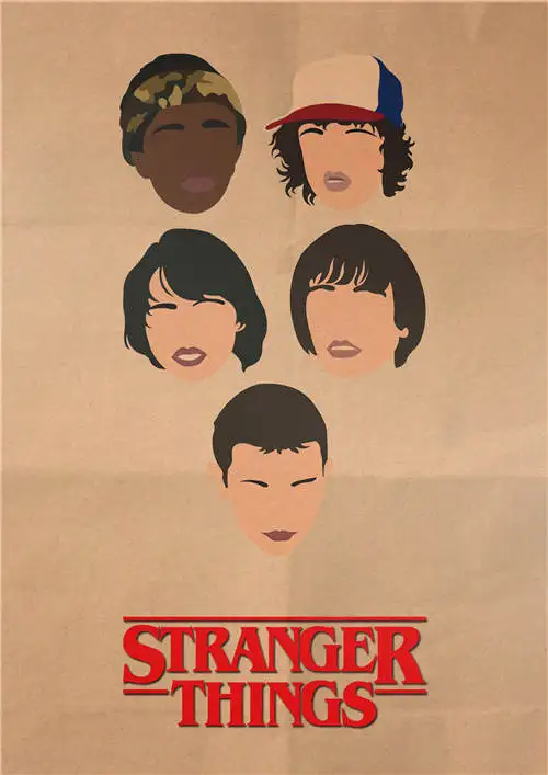 movie3 Странные вещи 2 старинный принт рисунок винтажный настенный киноплакат наклейка картина ретро картина паба украшения для кафе бара 42x30 см - Цвет: movie3