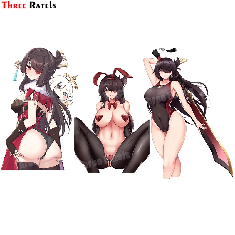 

Наклейка для чемоданов, ноутбуков, мотоциклов, автомобилей Three Ratels A146 Paimon And Beidou Genshin Impact DIY