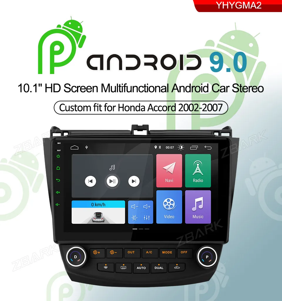 Flash Deal 10.1 inch Android 9.0 Car Stereo Radio Player WIFI OBD DAB RDS GPS for Honda Accord 2002 2003 2004 2005 2006 2007 NO DVD YHYGMA2 0
