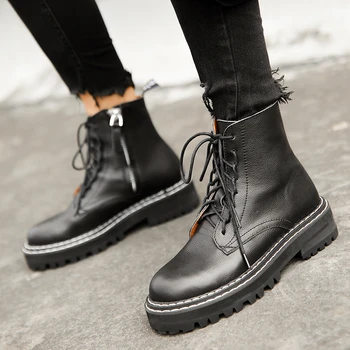 

Women boots natural leather upper 22-24.5CM ankle boots for women autumn online celebrity short boots European and American