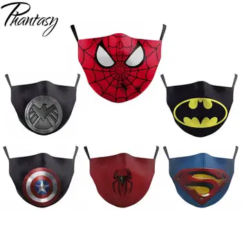 

Phantasy Children Adult Dust-Proof Anti-fog Multicolor Face Mask Marvel Superhero Cosplay Protective Mask Mouth Cover Breathable