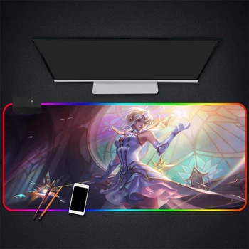 

Anime LOL League Of Legends RGB Gaming Mouse Pad Gamer Computer Mousepad Backlit Mause Large Desk Keyboard LED Mice Mat