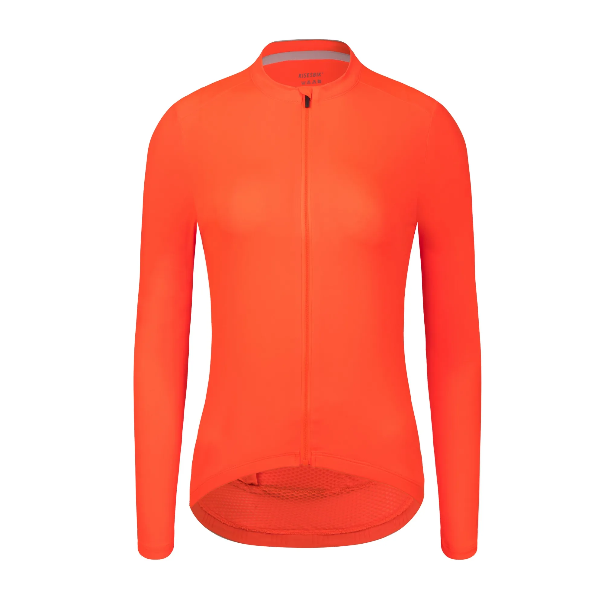 

RISESBIK Solid Color Women's Cycling Jersey Long Sleeves Female Bike Jersey Women Bicycle Jersey Cycling Clothes UPF+50