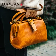 EUMOAN ручная работа АРТ sen сумка Ретро Повседневная голова слой воловья кожа плечо косой крест сумка