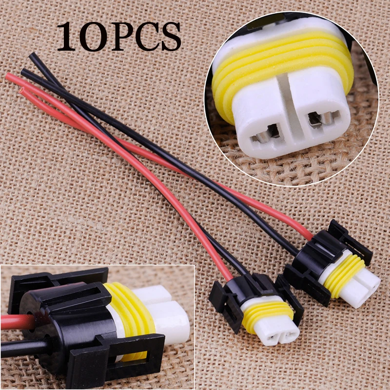 Plug Connectors Female H11 Socket Adapter LED/SMD 10Pcs High Quality