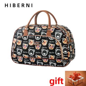 

Women Travel Bags Fashion PU Leather Large Capacity Luggage Duffle Bag Waterproof Animal cute map Overnight Bags DesignerVintage